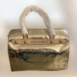 Michael Kors Shiny Gold Satchel